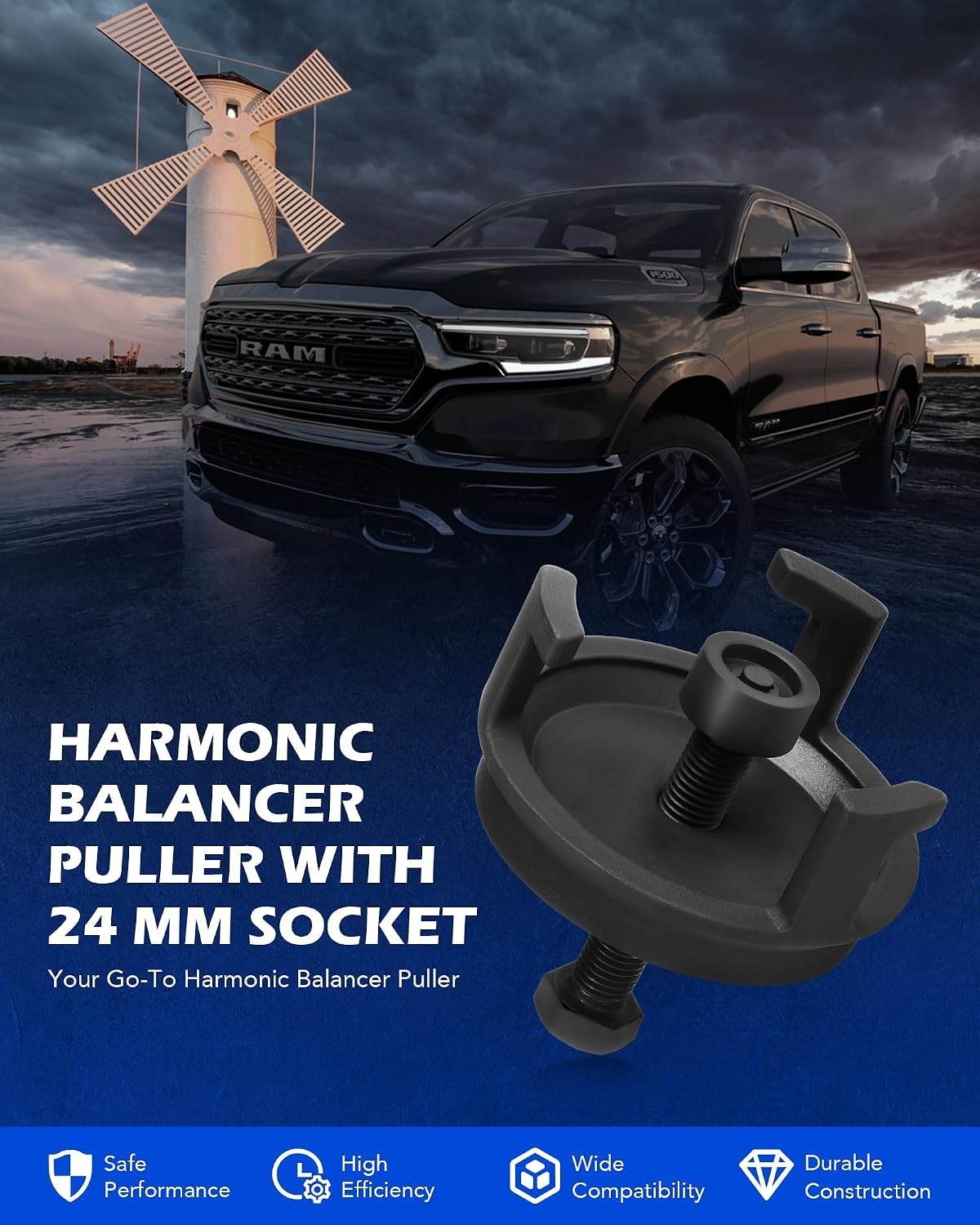 Orion Motor Tech Harmonic Balancer Puller for Engine Removal…