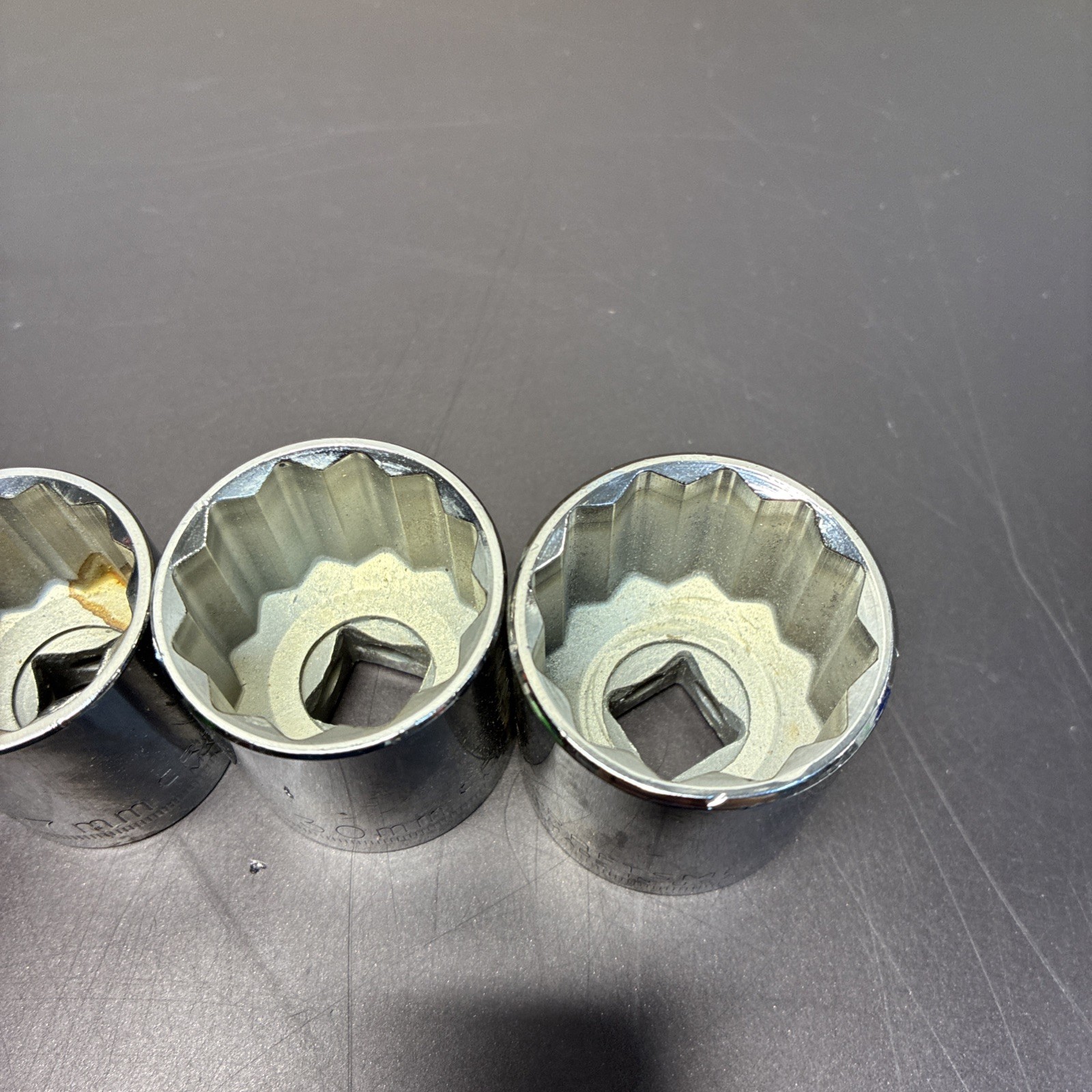 Craftsman USA G Series 1/2 Drive 12 Point Metric Socket Lot 15-32mm 10pc NOS