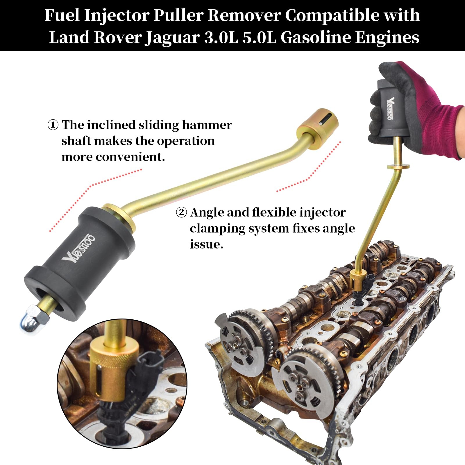 Yuesstloo Fuel Injector Puller Remover and 310-197 310-198 310-199