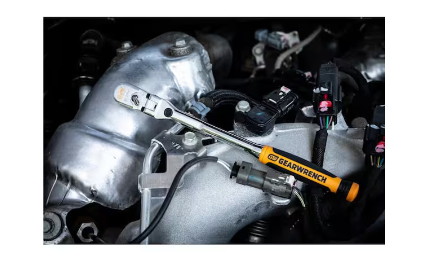 1/4 In. Drive 120XP Dual Material Handle Locking Flex Head Ratchet 9 In.