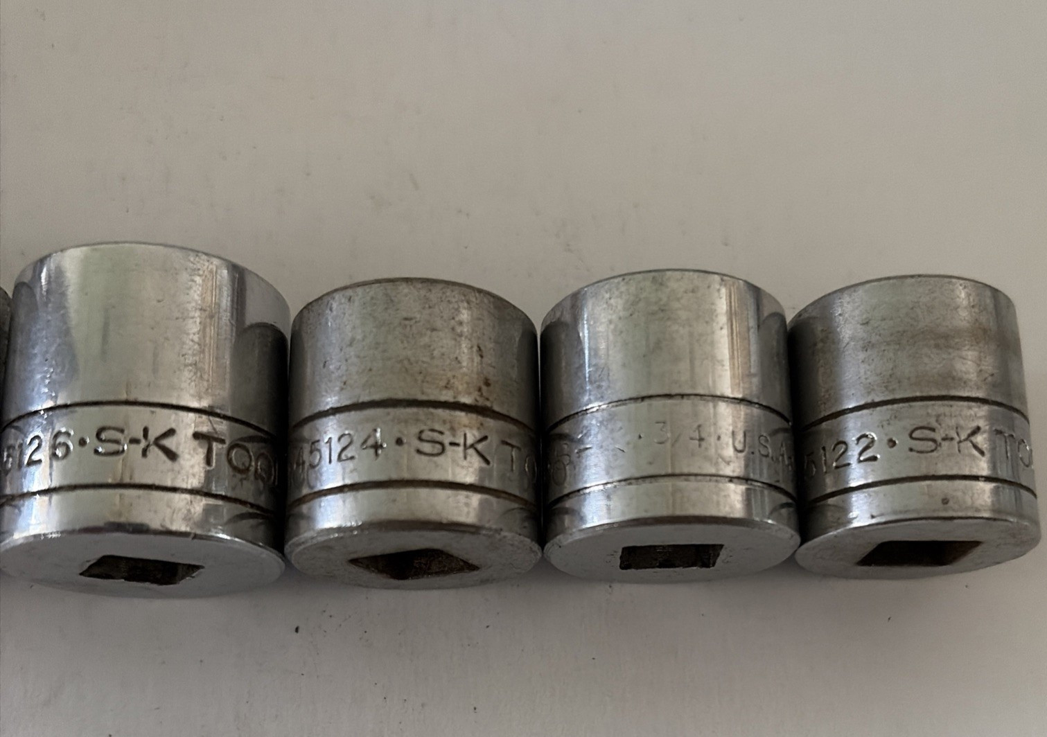 S-K 3/8” Drive Socket Set 12 Pt SAE Shallow 6 Pcs See Description