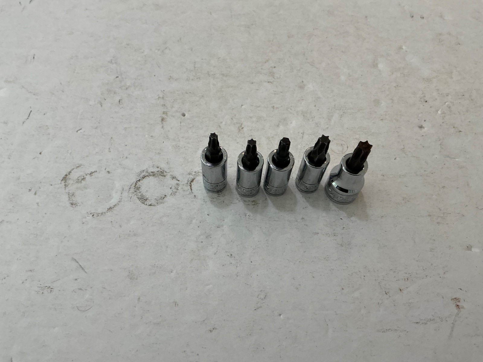 S-K tools 5 pc torx bit set T20 – T40 1/4″ & 3/8″ drive made in USA