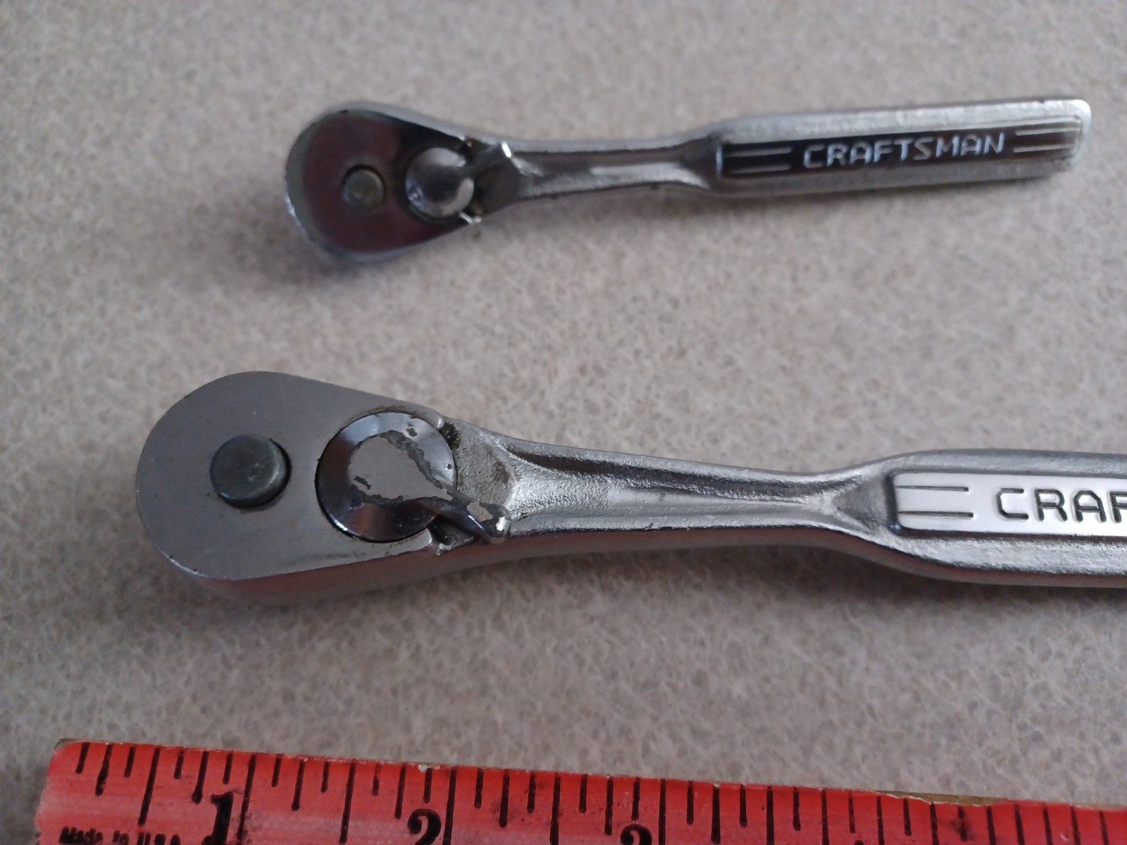 Vintage Craftsman USA 3 Piece Ratchet 1/4” 3/8” 1/2” Drive 44975 43185 oil port