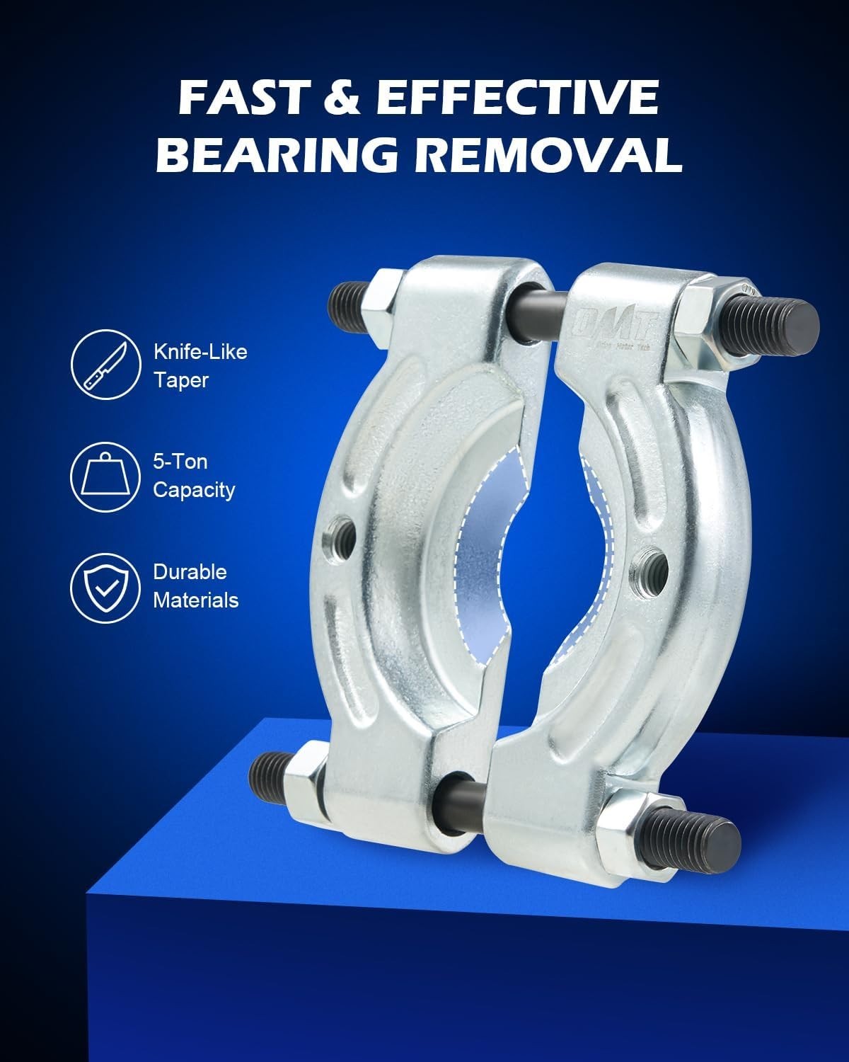 Versatile Bearing Puller Set with 5 Ton Capacity and Complete Tool Components