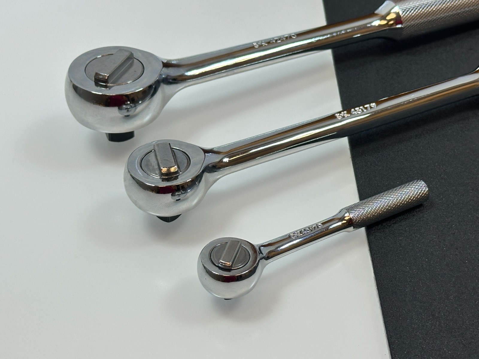 🇺🇸 NEW SK Tools USA 3pc Knurled Ratchet Set 1/2, 3/8, 1/4 (42470, 45179, 4097)
