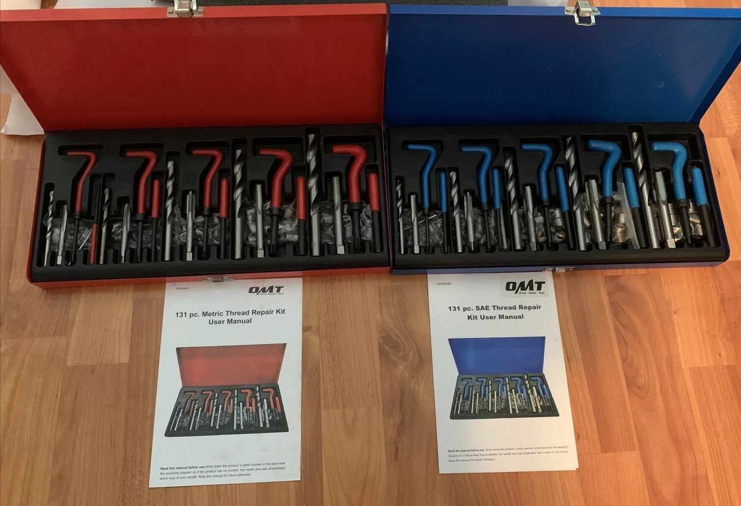 131 pc metric thread repair kit and 131 Pc SAE Thread Repair Kit, HSS Drill