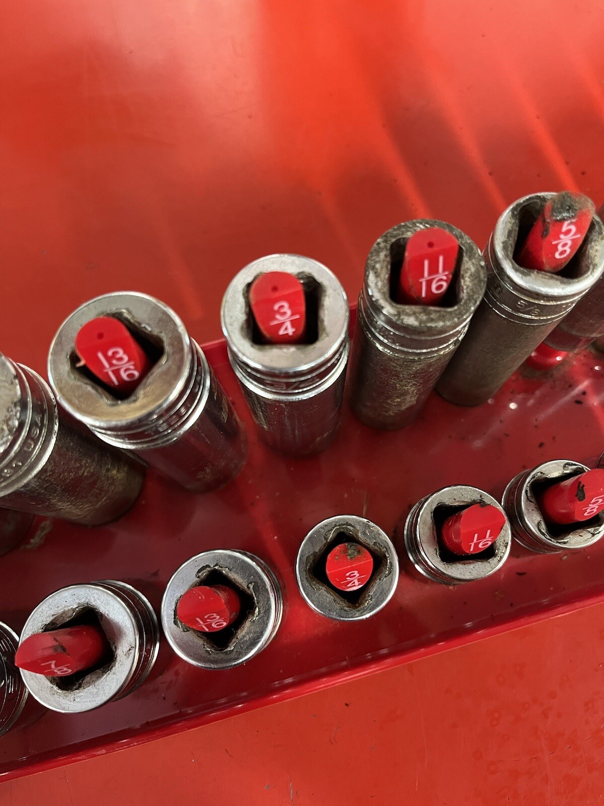 Snap-on Tools USA 28pc 1/2″ Drive SAE Chrome 6pt Shallow & Deep TS