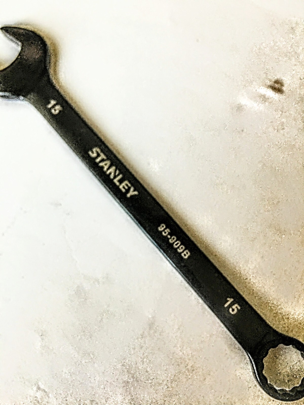 Stanley 15mm x 15mm Black Chrome Combo Wrench 12pt – 95-909B – Free USA Shipping
