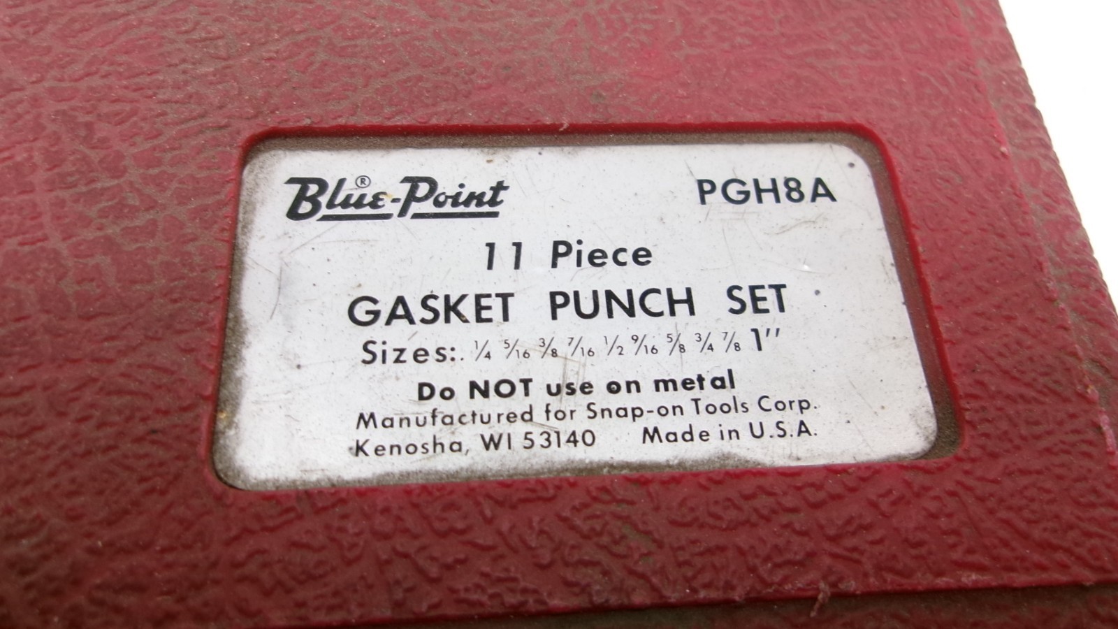 Blue Point tools PGH8A 11 Piece SAE Gasket Punch Set 1/4″ to 1″