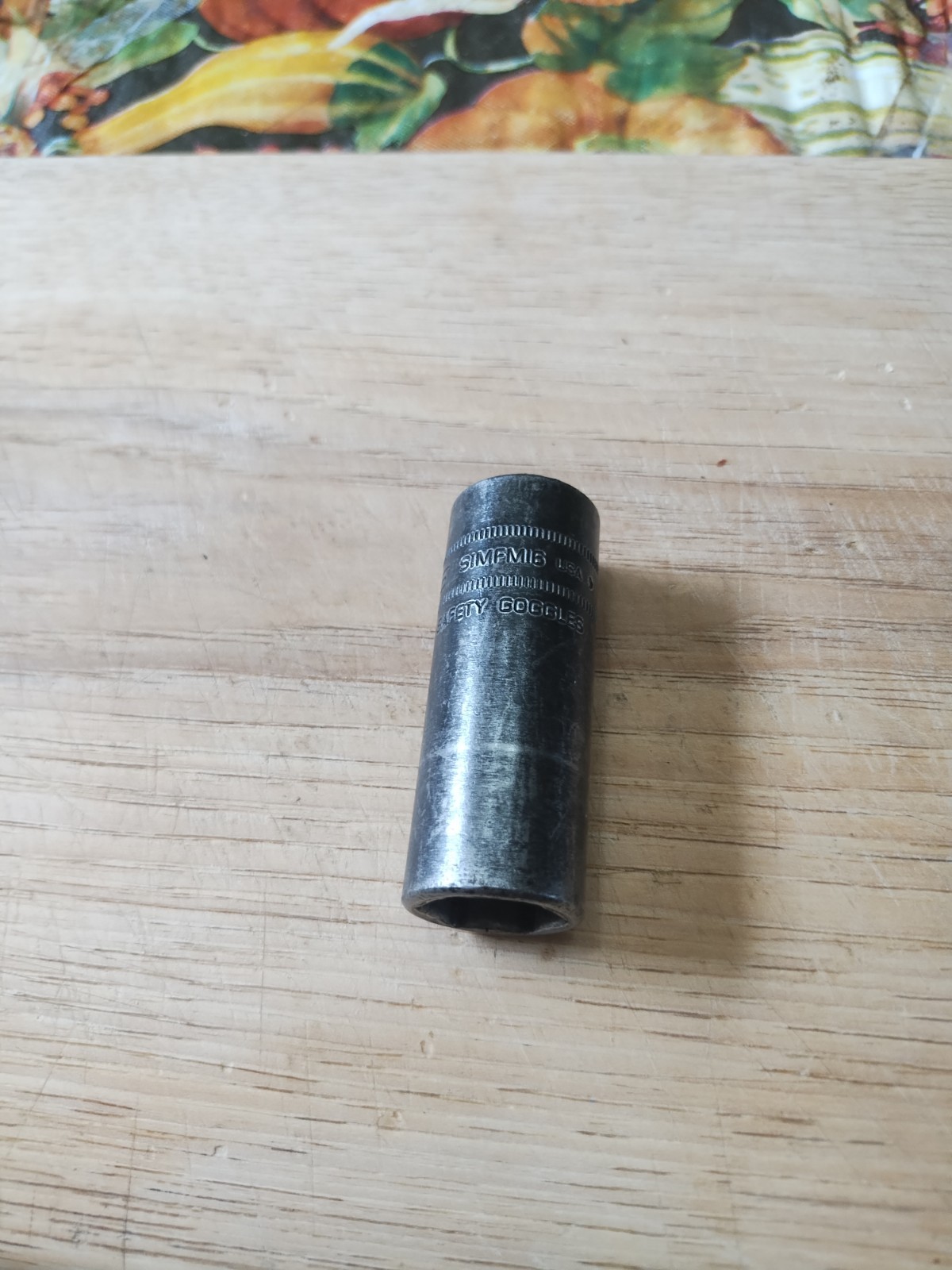 Snap On 16mm Deep, Flank Drive 6 Point, 3/8″ Drive Impact Socket. Part # SIMFM16