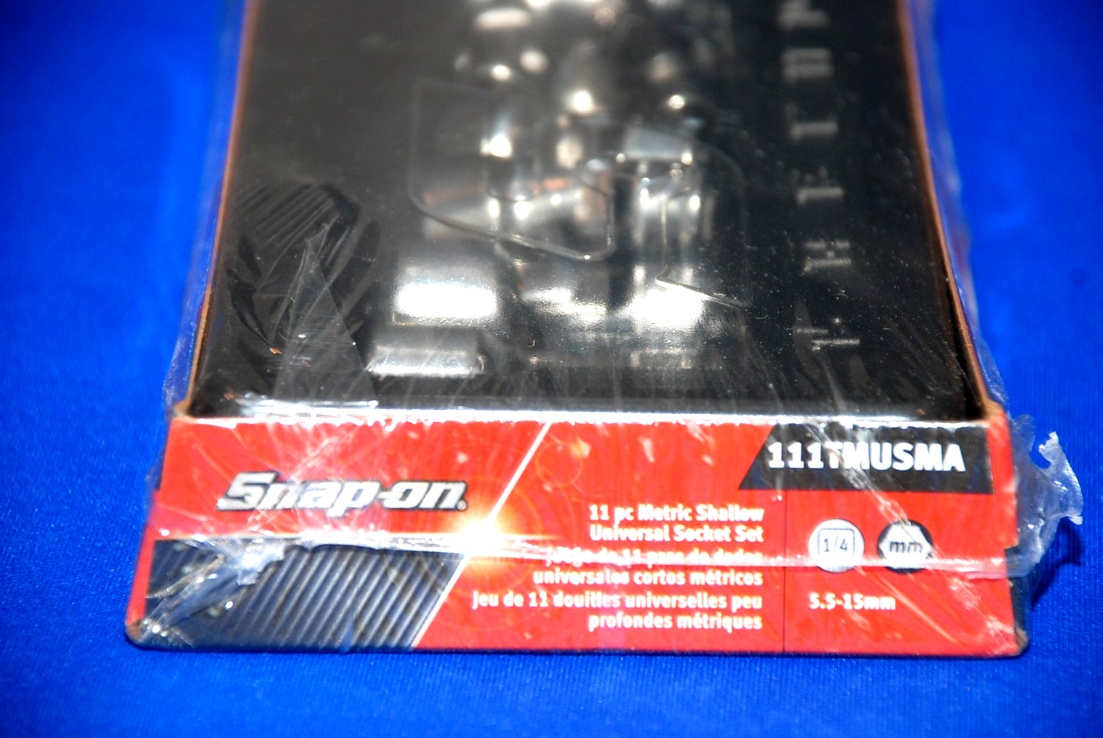 Snap-on NEW 11 Piece 1/4″ Drive 6-Point Metric Shallow Universal Socket Set