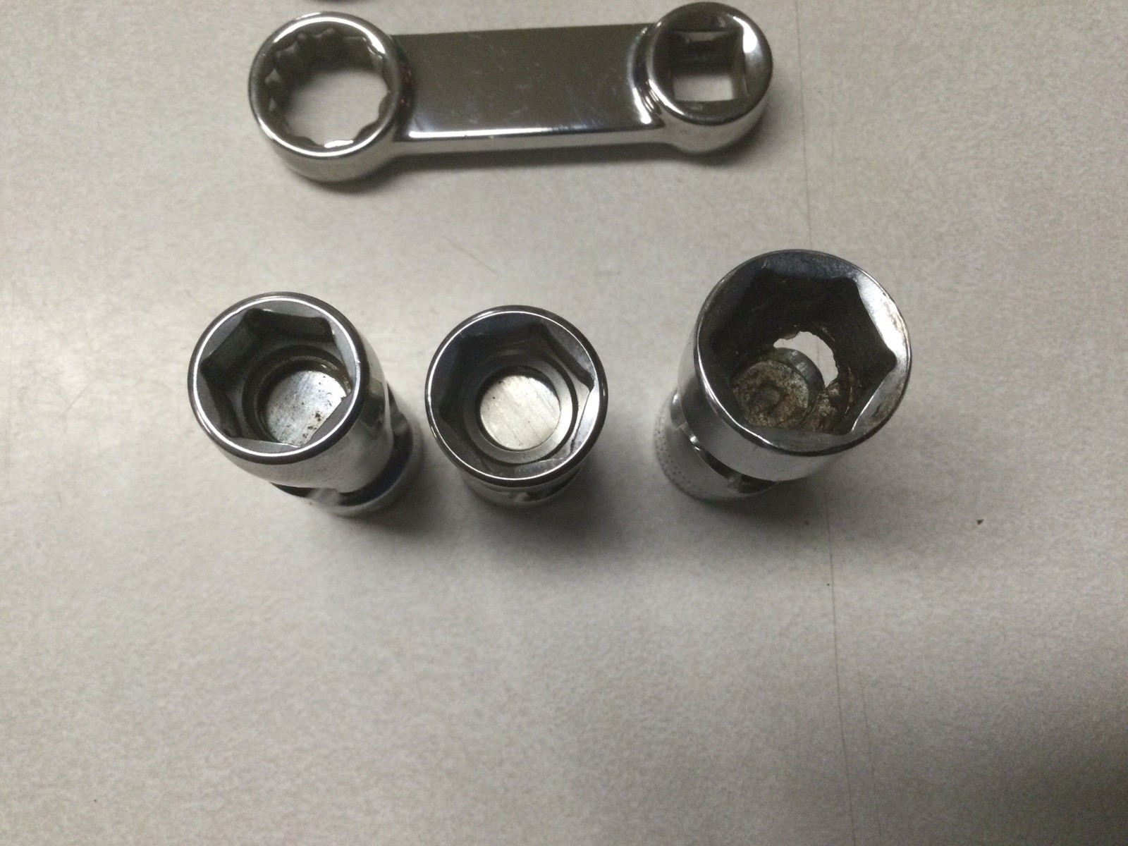 Snap On 3pcs. 3/8″ Drive 6-Point Metric Swivel Socket Set 12/13/15mm + More