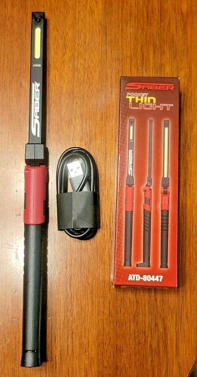 ATD SABER 150 Lumen Rechargeable Folding Pocket COB Work Light Flashlight #80447