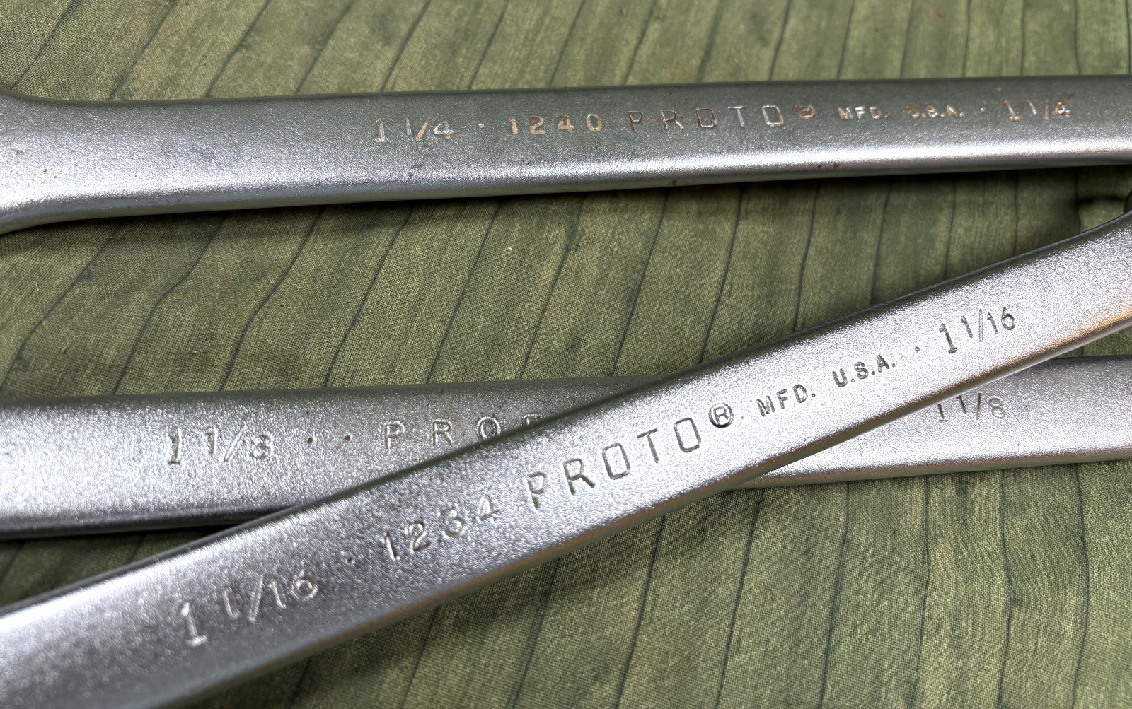 Proto Professional SAE Combination Wrench Set of (3) 1234, 1236 & 1240 ~ U.S.A.
