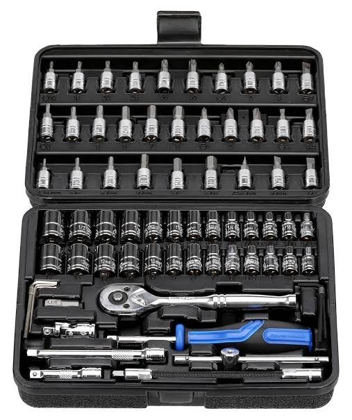 Power Torque 73 Piece 1/4 Inch Drive 6 Point SAE, Metric Tool Set – GM4324 -New