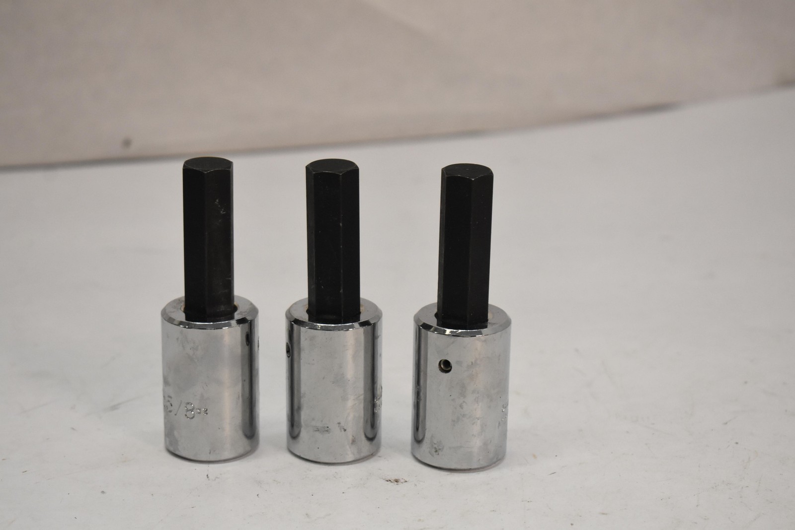Proto 5441-5/8 5/8 In Hex Bit Chrome Sockets 1/2in Drive USA Tool 3 Piece