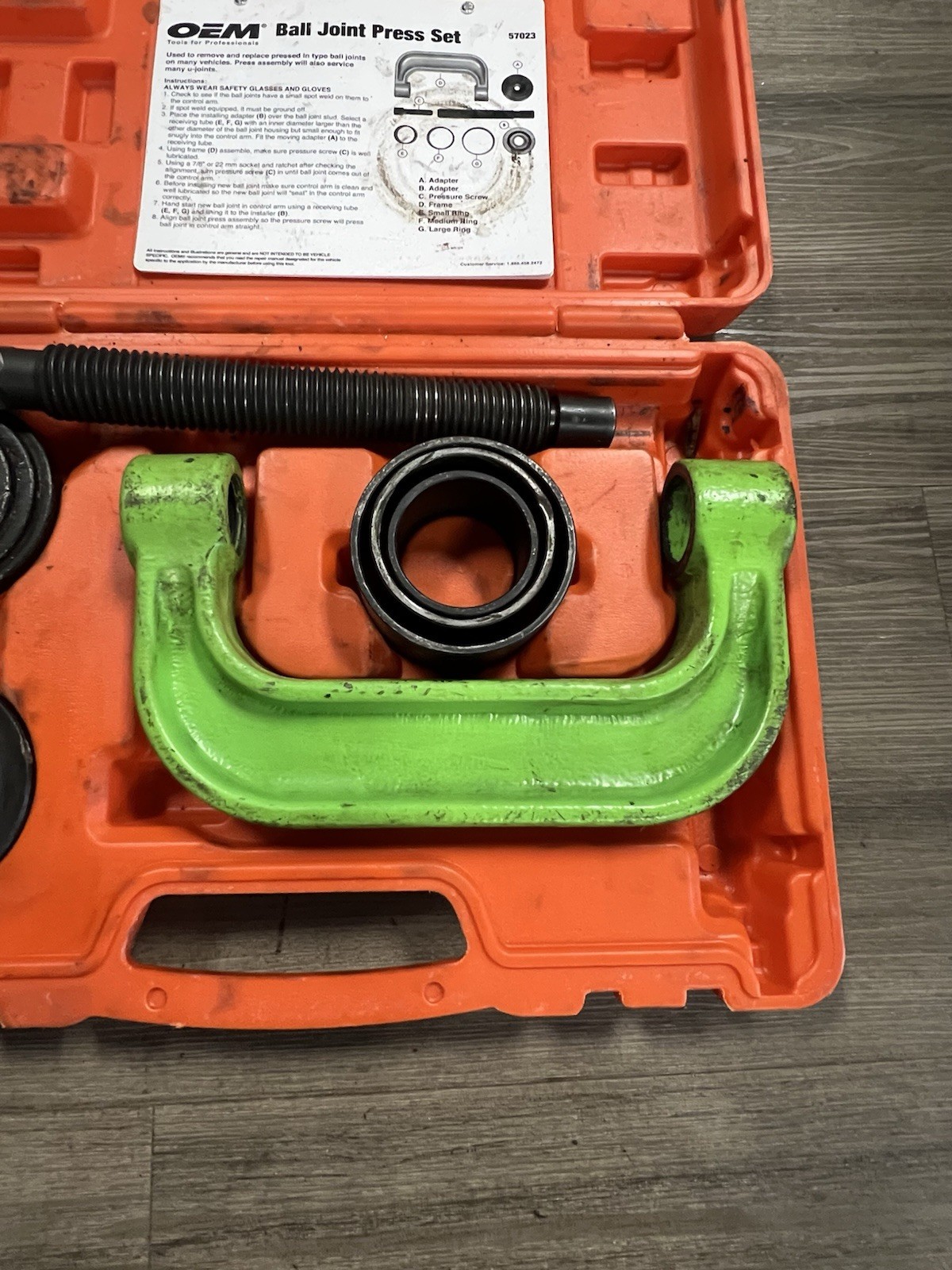 OEM Tools 57023 Ball Joint U Joint Press Set- In Hard Case