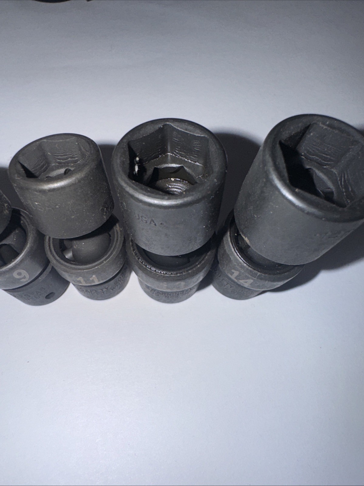 SK 6pcs 1/4″ Dr 6pt 5.5,6,9,11,13,14Mm Swivel Impact Socket Set Free Shipping