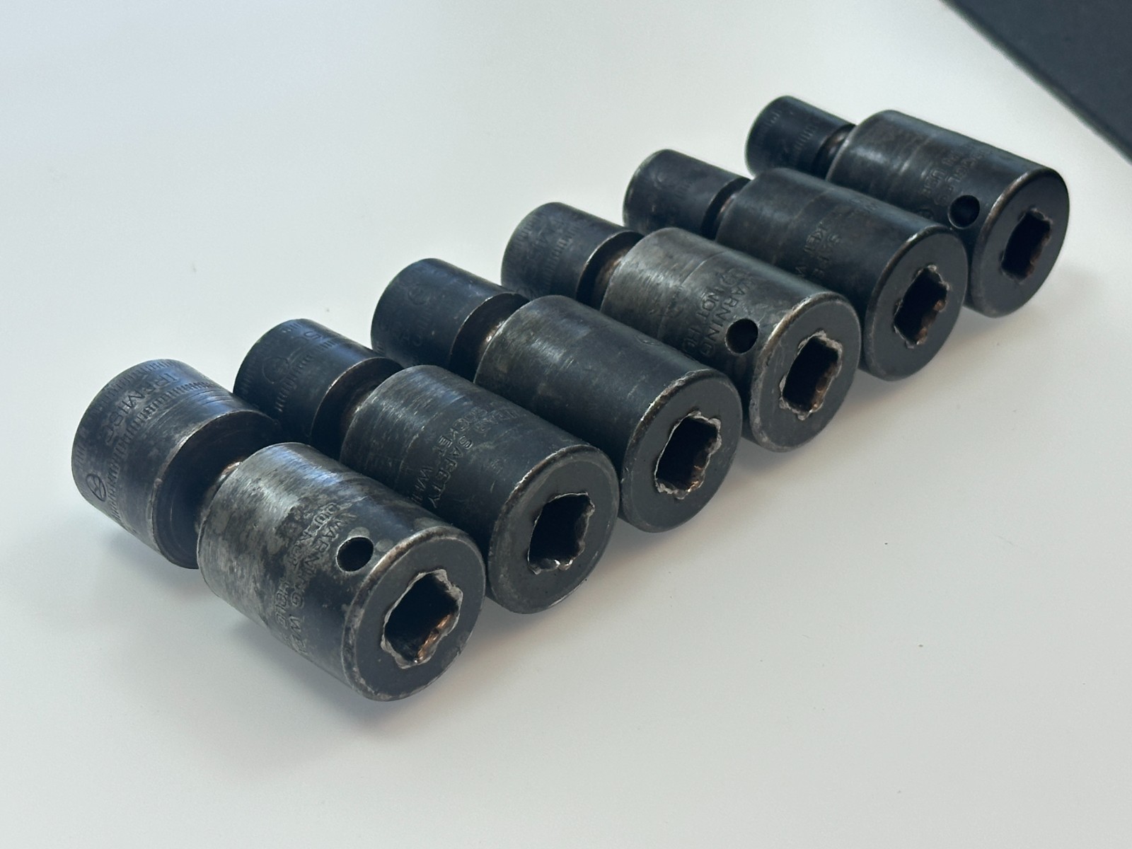 🇺🇸 Snap-on USA 6pc 3/8 Drive Metric 10-18mm Swivel Universal Impact Socket Set