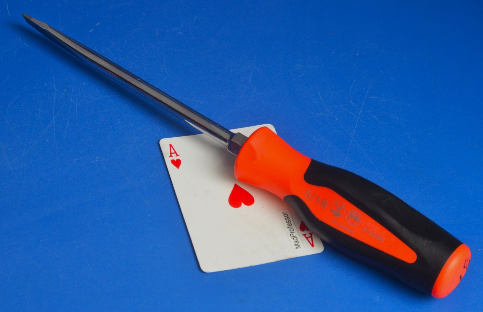 Snap-on Flat Tip 5/16″ Blade Instinct Orange Soft Grip 11″ Screwdriver SGD6B NEW