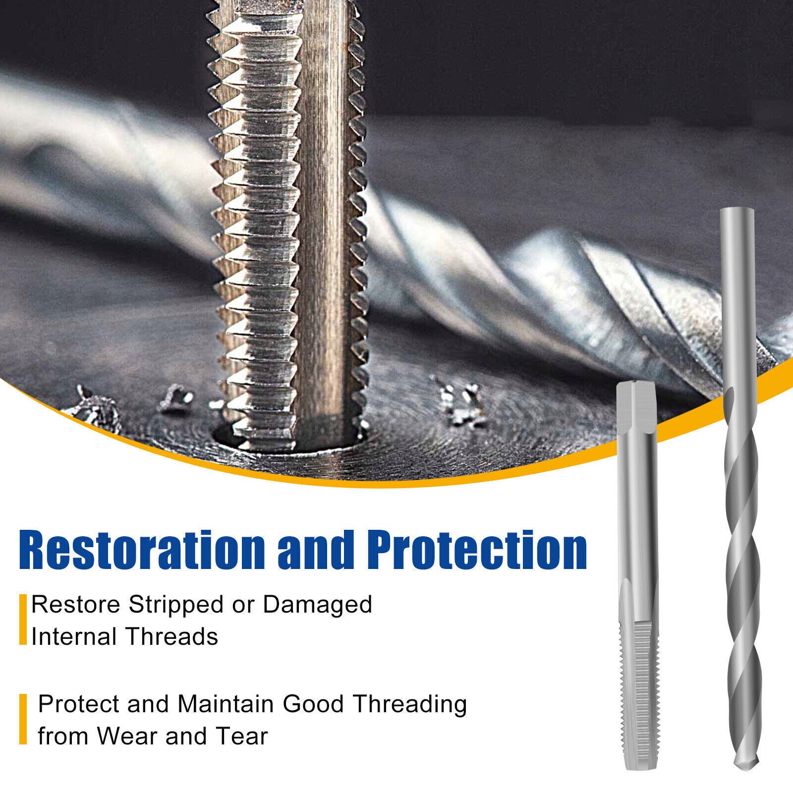 M8X1.25 Thread Repair Kit 30 Piece Helicoil Compatible 6mm Damaged Threads
