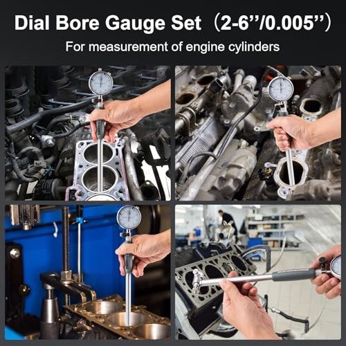 Bore Gauge Set 2″-6″ Range, 0.001″ Accuracy for Engine Cylinder & Wear Measureme