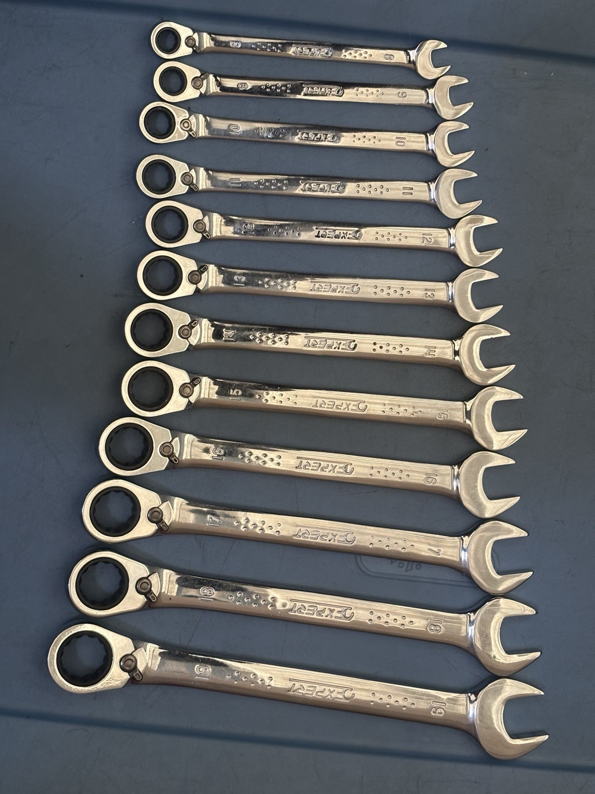 EXPERT 12pc Metric Fast Ratchet Spanner Wrench Set 8-19mm E111101 Mac Tools