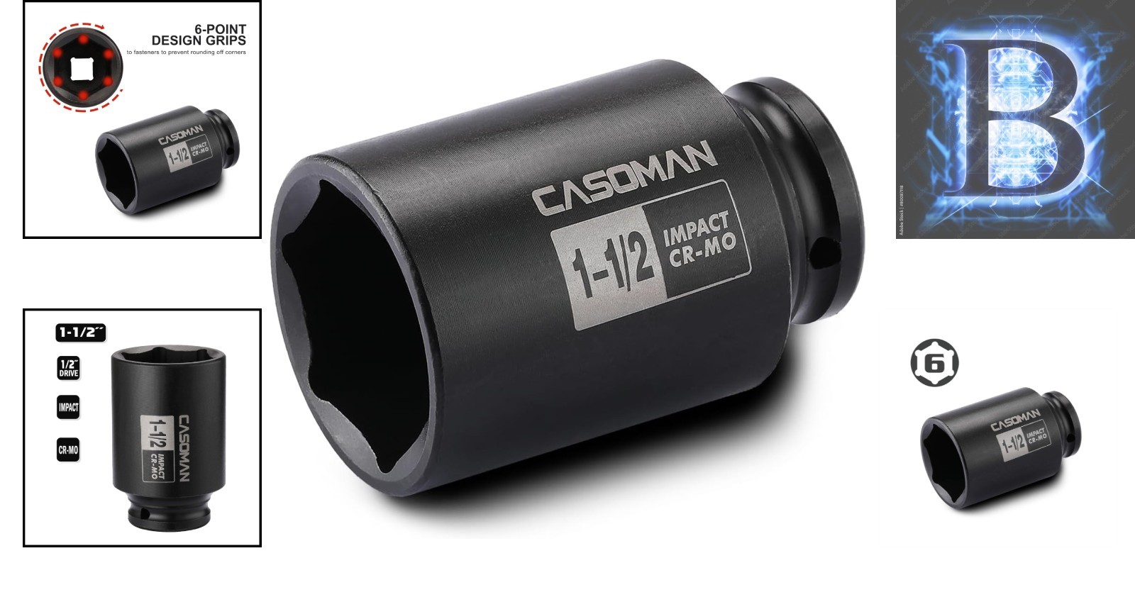 Chrome Molybdenum Steel 6-Point Drive Socket – Perfect for Axle Nut Installation