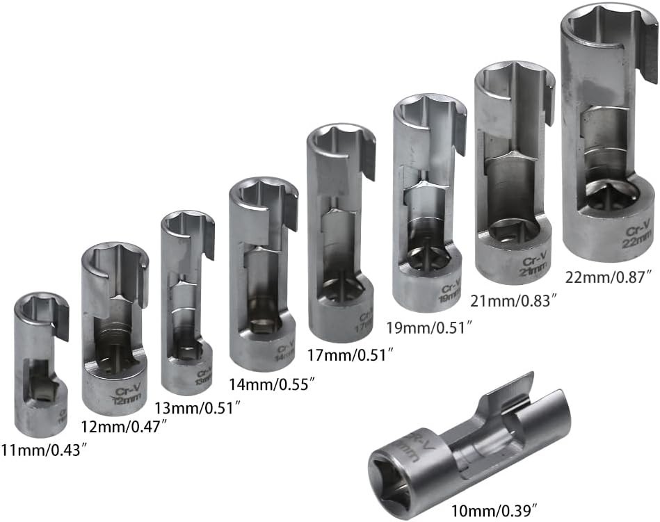 3/8″ 1/2″ Diesel Injector Fuel Line Socket Wrench Set 10-22mm for Thermo Switche