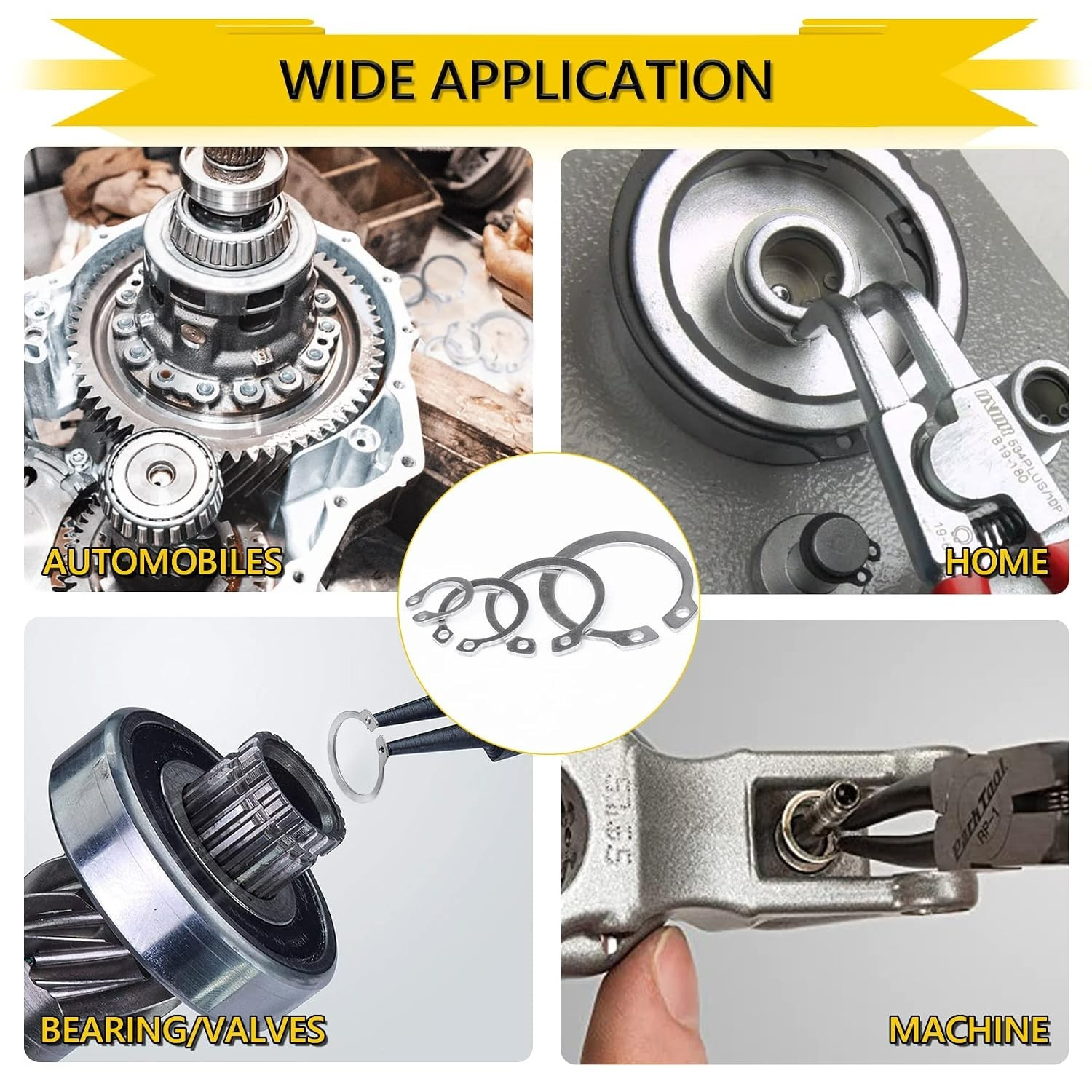 Versatile 325 PCS C-Clip Set: 15 Sizes M4-M28, Ideal for Machinery & Automobiles