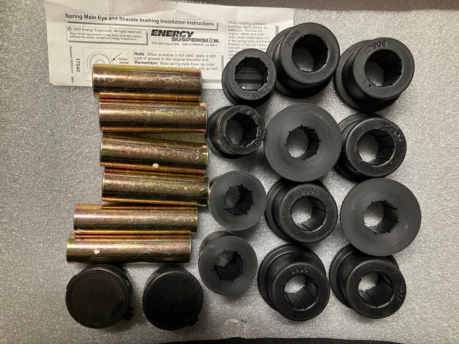Energy Suspension 5.2118G Rear Leaf Spring Bushings for 03-09 Dodge Ram