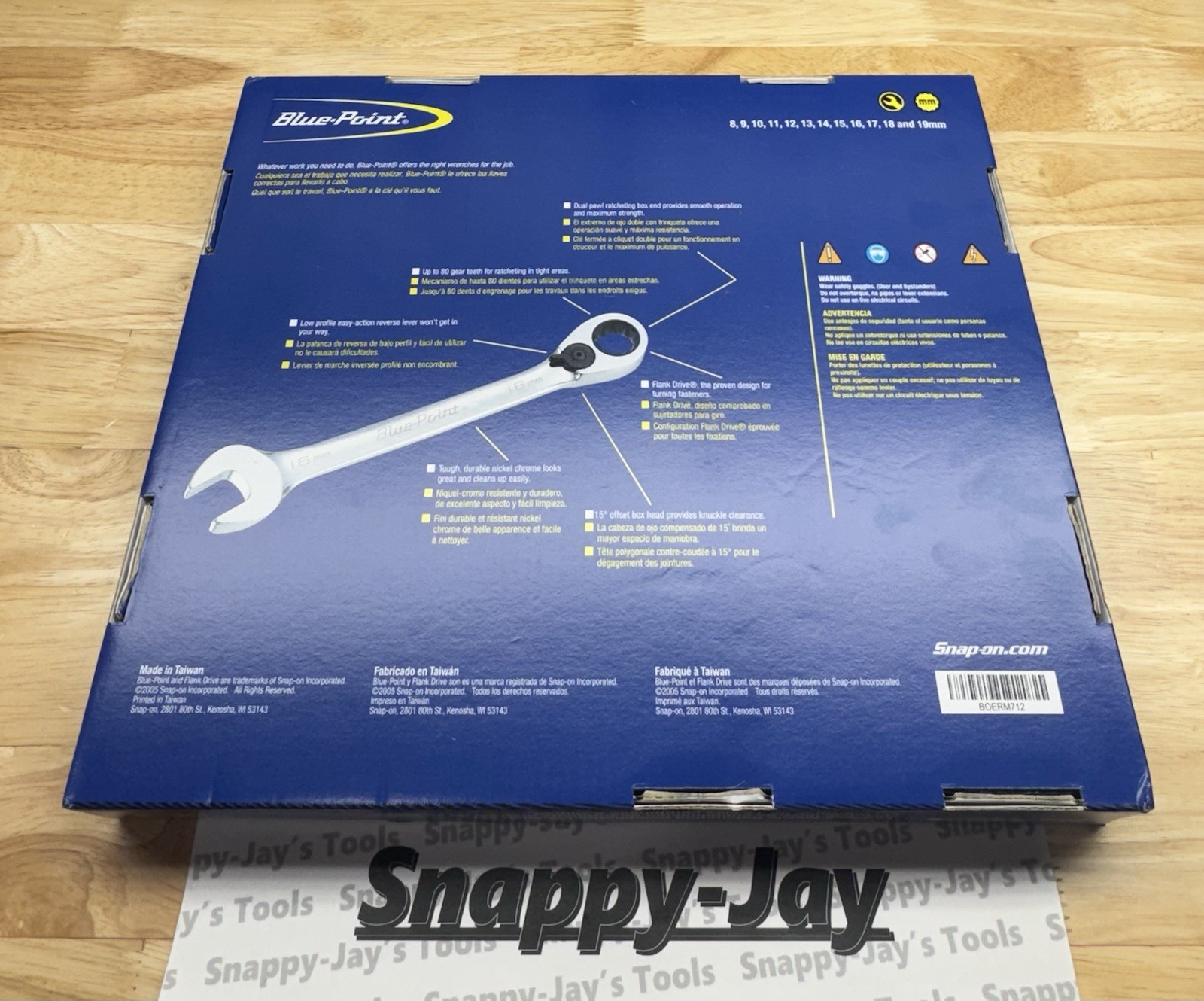 Blue-Point Snap-on Tools NEW 12pc Metric Ratcheting Wrench Set BOERM712