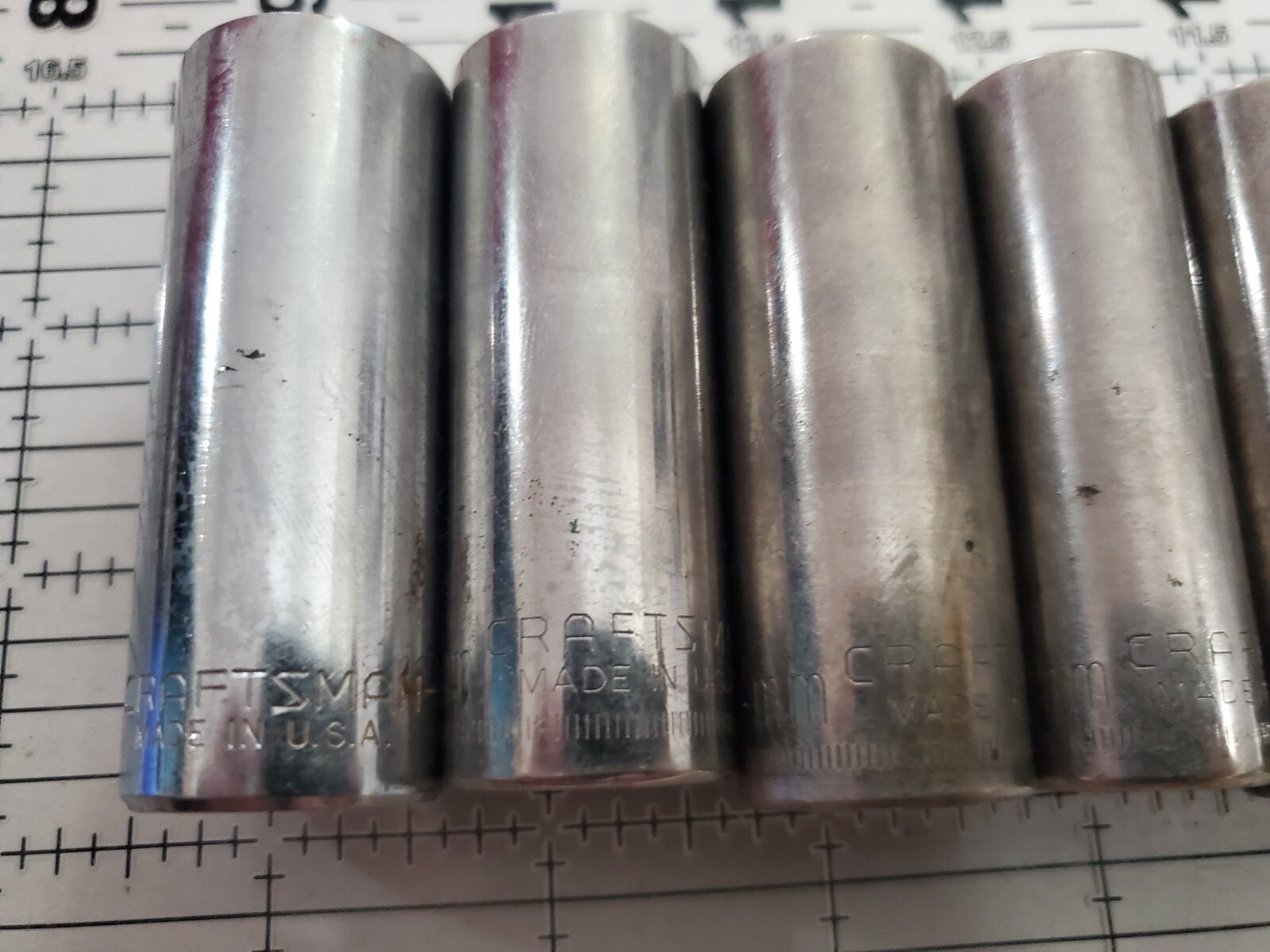 Craftsman USA 3/8″ Drive Deep Socket Set Metric 6 Point Tool MANY DUPLICATES