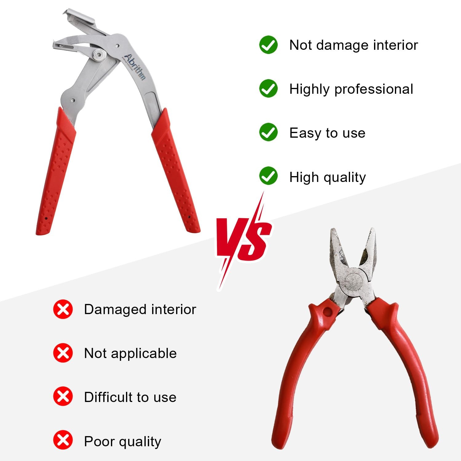 Car Clip Pliers, Professional Auto Removal Pliers Tool, Panel Red