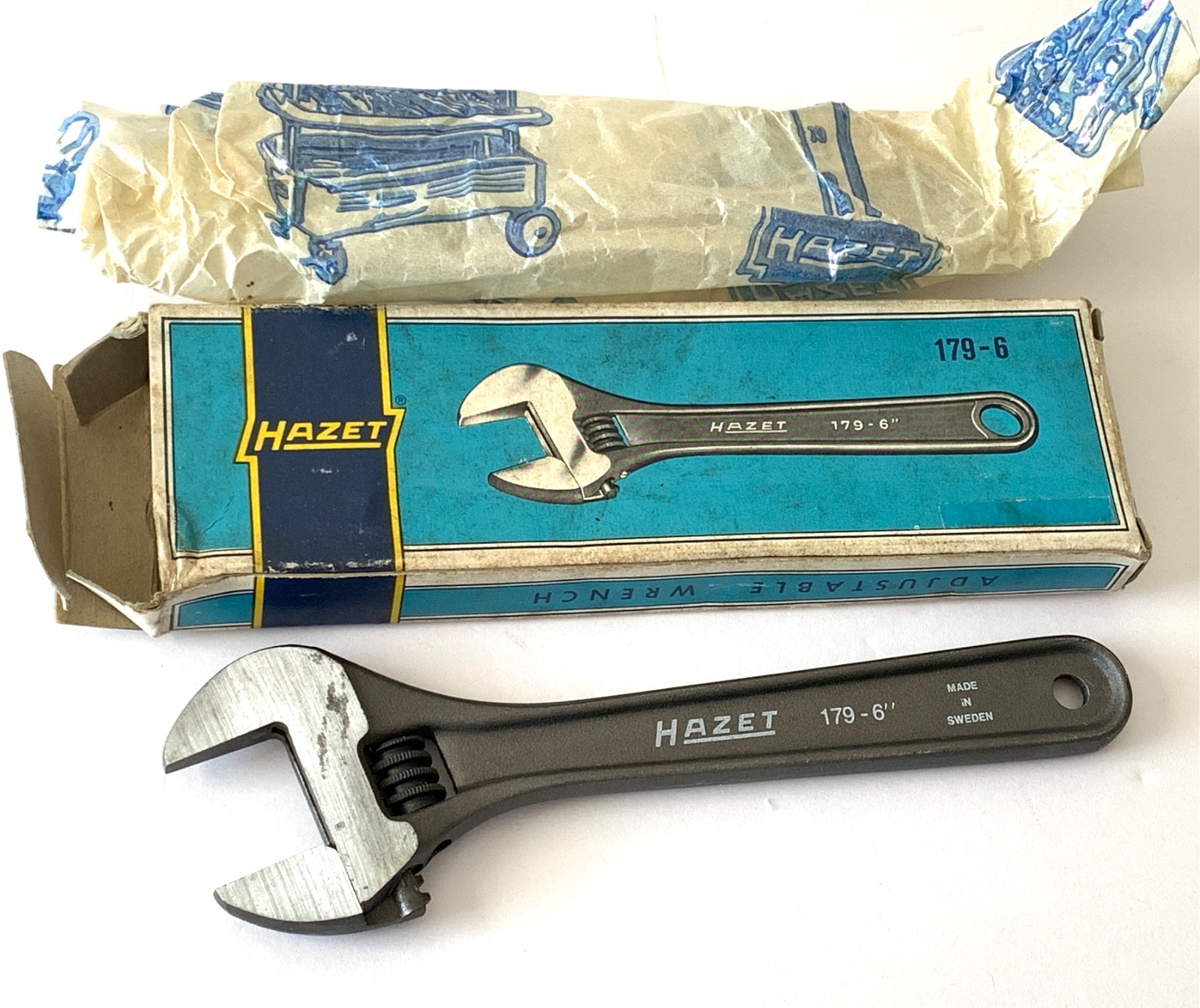 Vintage HAZET 179-6 Adjustable Wrench NIB Tool VW Porsche Mercedes made Sweden