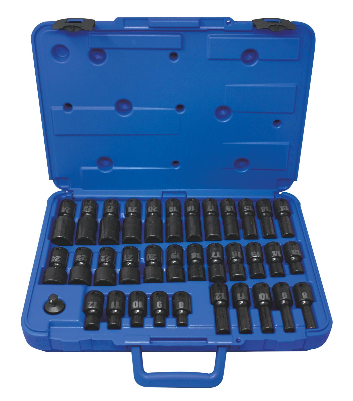 Cornwell universal impact socket set METRIC swivel sockets shallow + deep 8-24mm