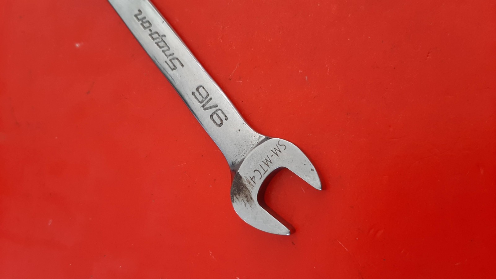 Snap-on Tools OEX180B 9/16″ 12pt Point Short Combination Wrench USA ENGRAVED
