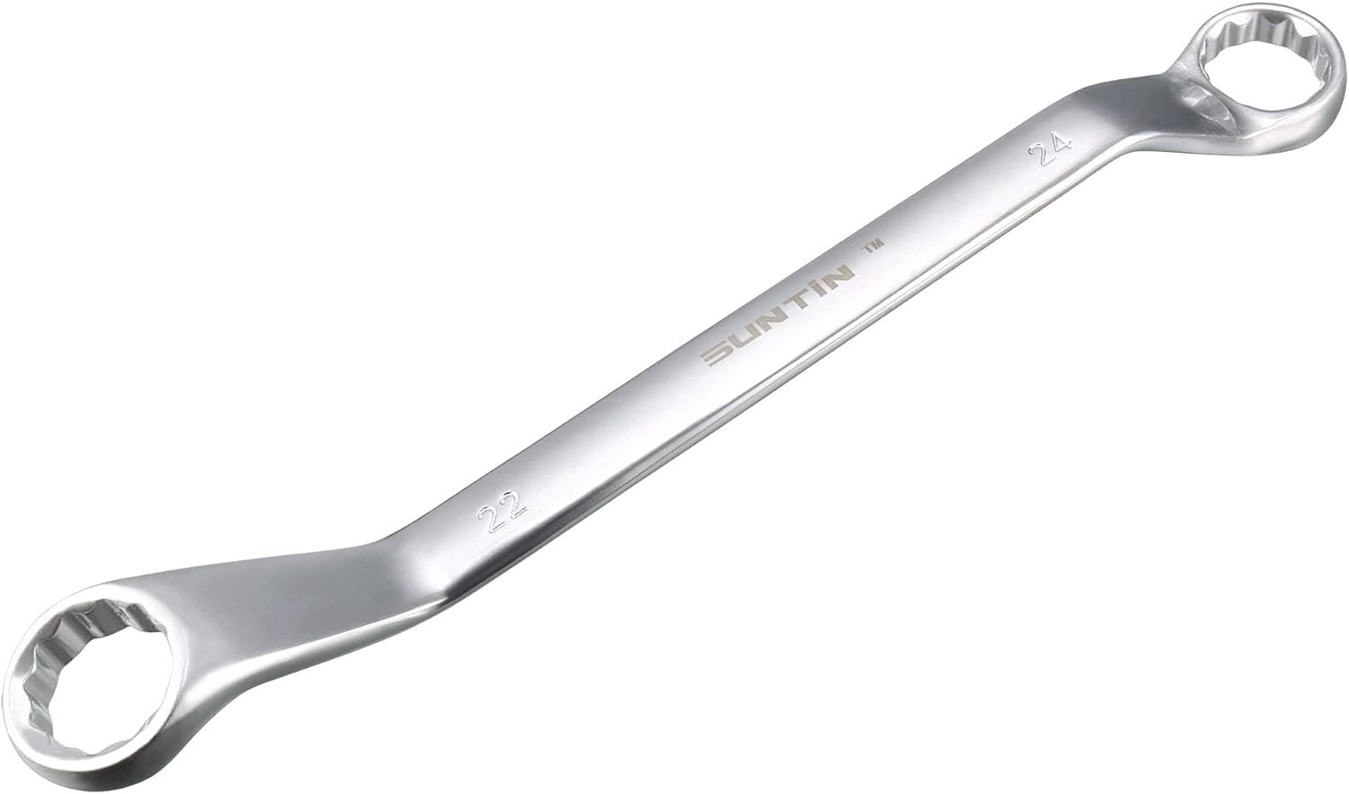 Professional 22mm x 24mm 12-Point Offset Box End Wrench – Heat Treated Steel
