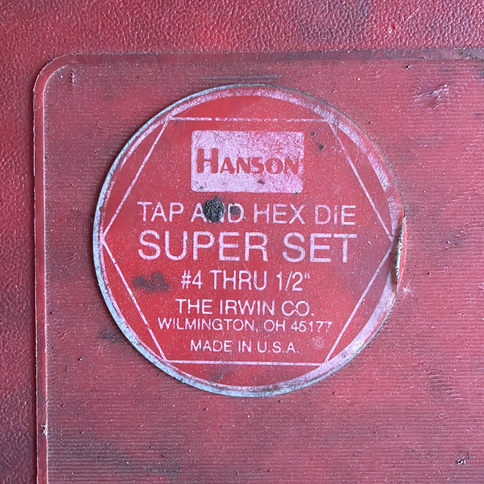 Hanson Tool Hex Tap and Die Super Set W/ Case 24606 Made in USA READ!