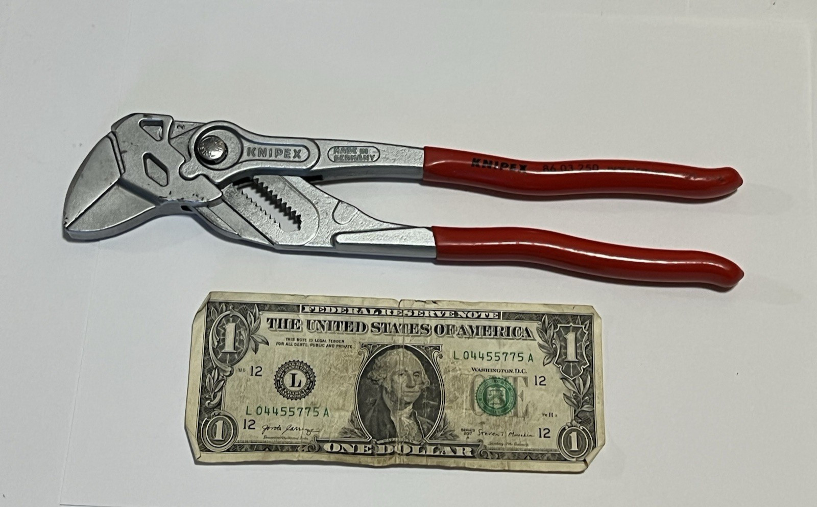 Knipex 10″ Pliers Wrench 86 03 250 1-3/4″ Smooth Jaws Pliers Made in Germany