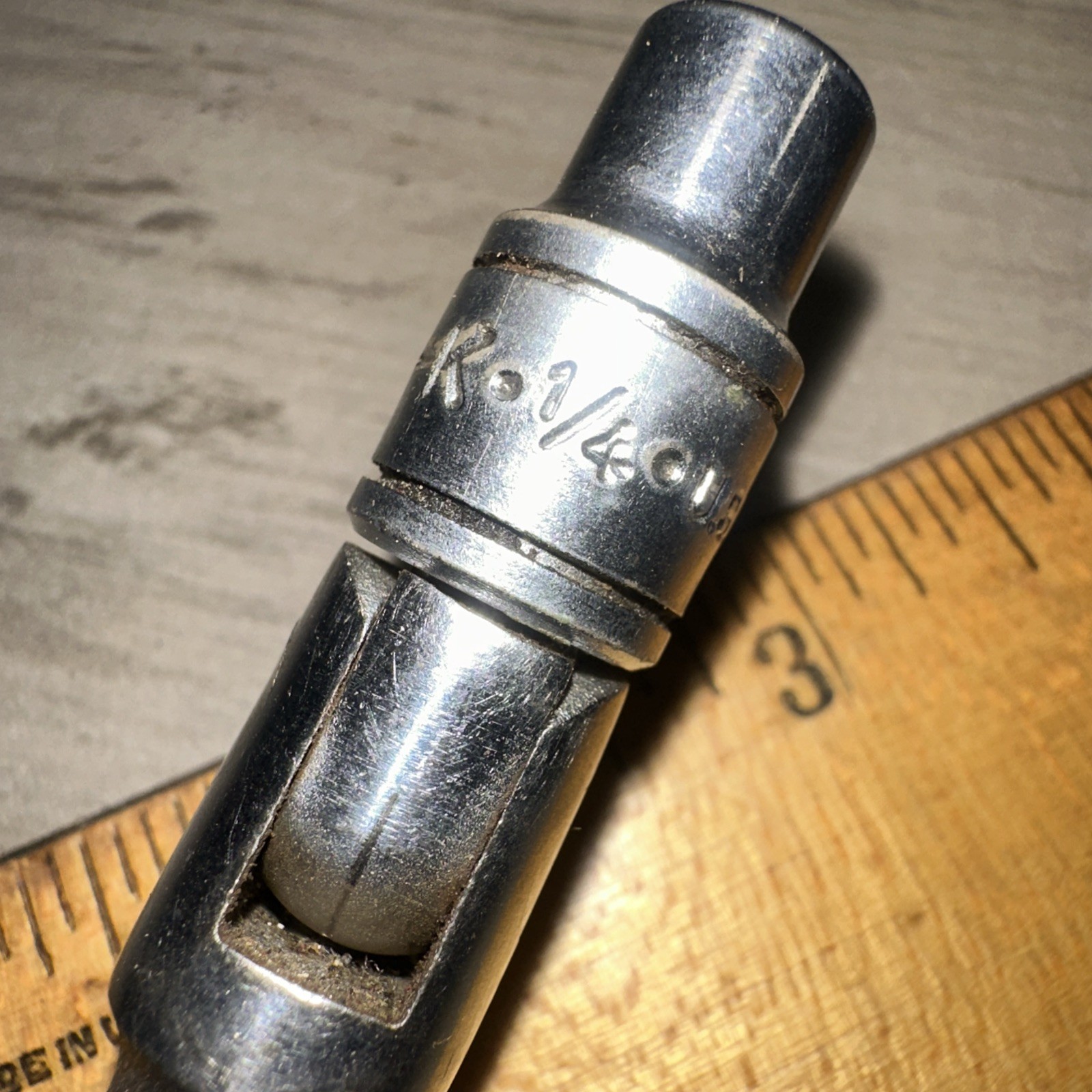 Vintage S-K SK Tools Flex Head Breaker Bar 40953 1/4” Diamond Logo & 1/4” Socket