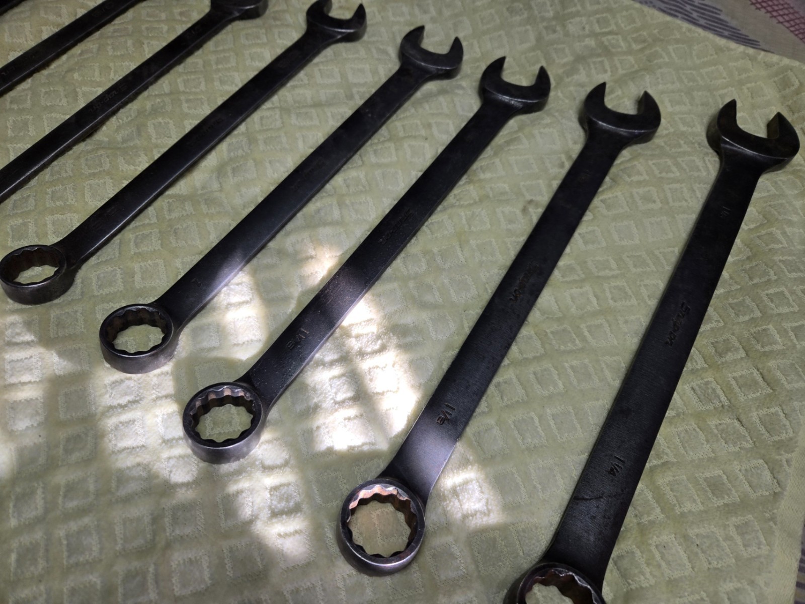 Snap-on GOEX 14-Pc Flank Drive SAE Industrial Wrench Set 3/8″ to 1-1/4″
