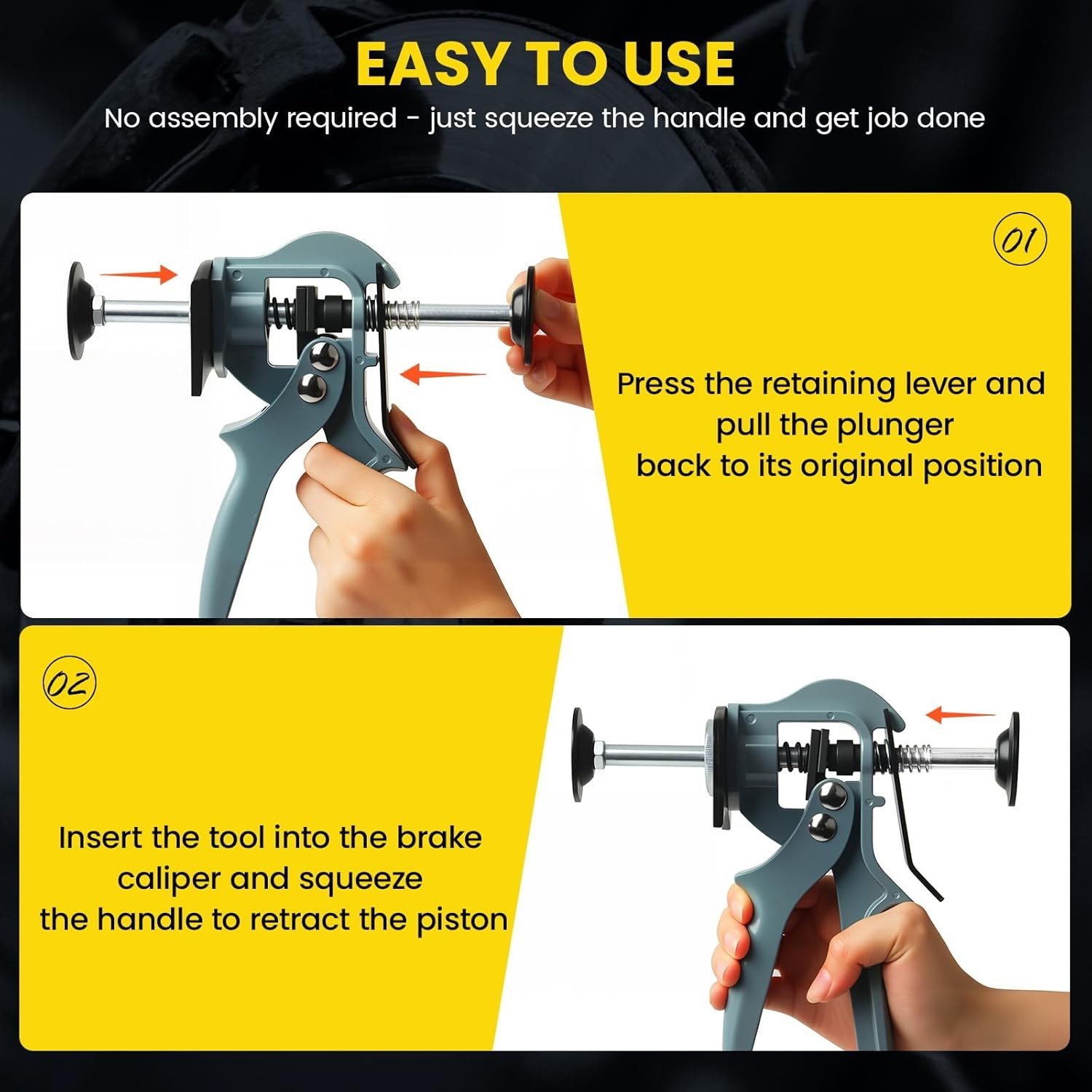 NEW Speedy Brake Pad Spreader Single Piston Brake Caliper Compressor Tool 24300