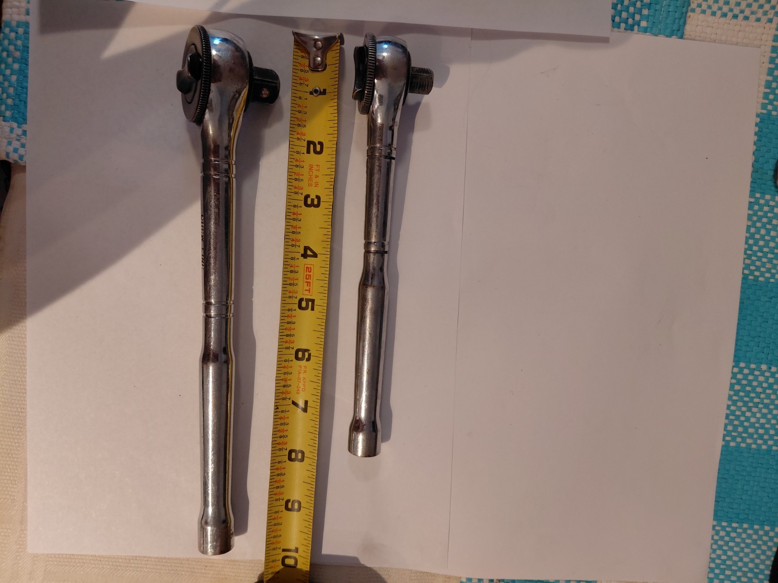 Set of 2 Crew Line Chorome Vanadium Dr Rachet Wrenches 1/2 and 3/8