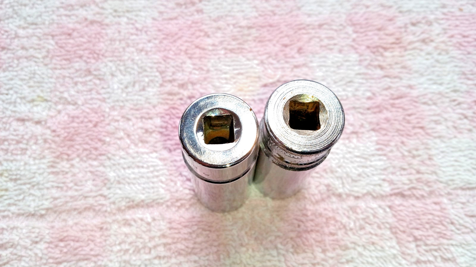 SNAP-ON DEEP SOCKETS PAIR 14mm AND 9/16 6pt 1/4dr DECENT USABLE COND gift idea