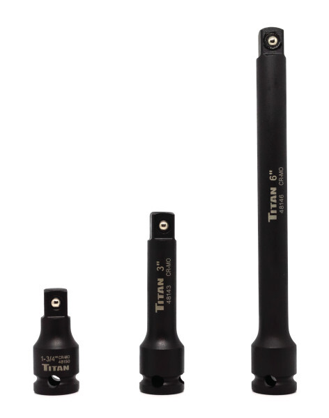 Titan 48140 3-Piece 3/8-Inch Drive Impact Extension Bar Set