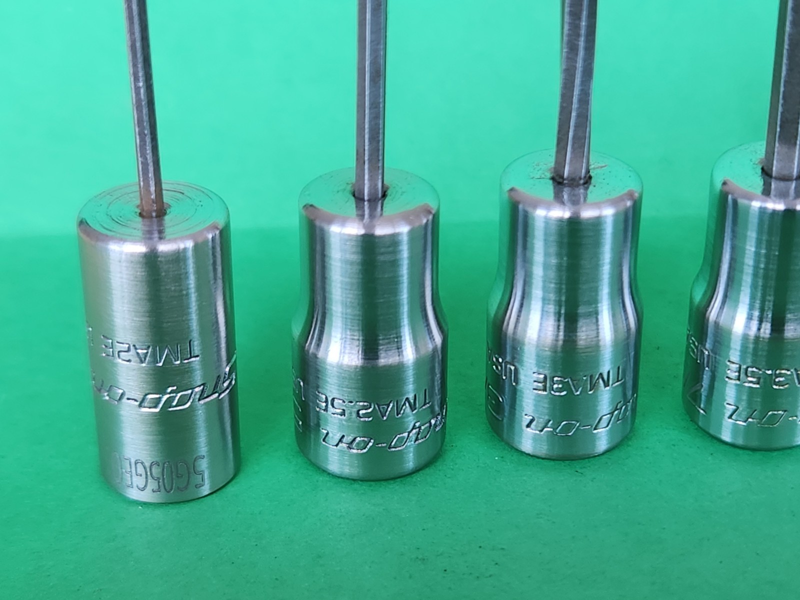 Snap On 9 pc 1/4″ Dr. SAE Hex Driver Bit Socket Set 1/16″-1/4″ V6
