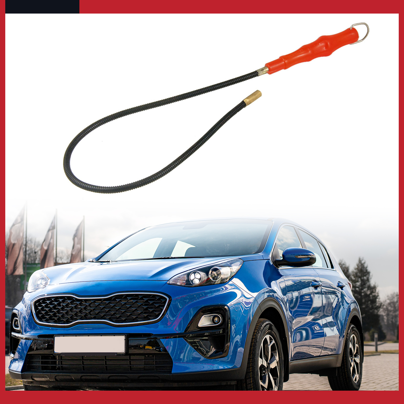 Universal Car Auto 25″ Long Flexible Shaft Magnetic Pick Up Hand Tool Pack of 1