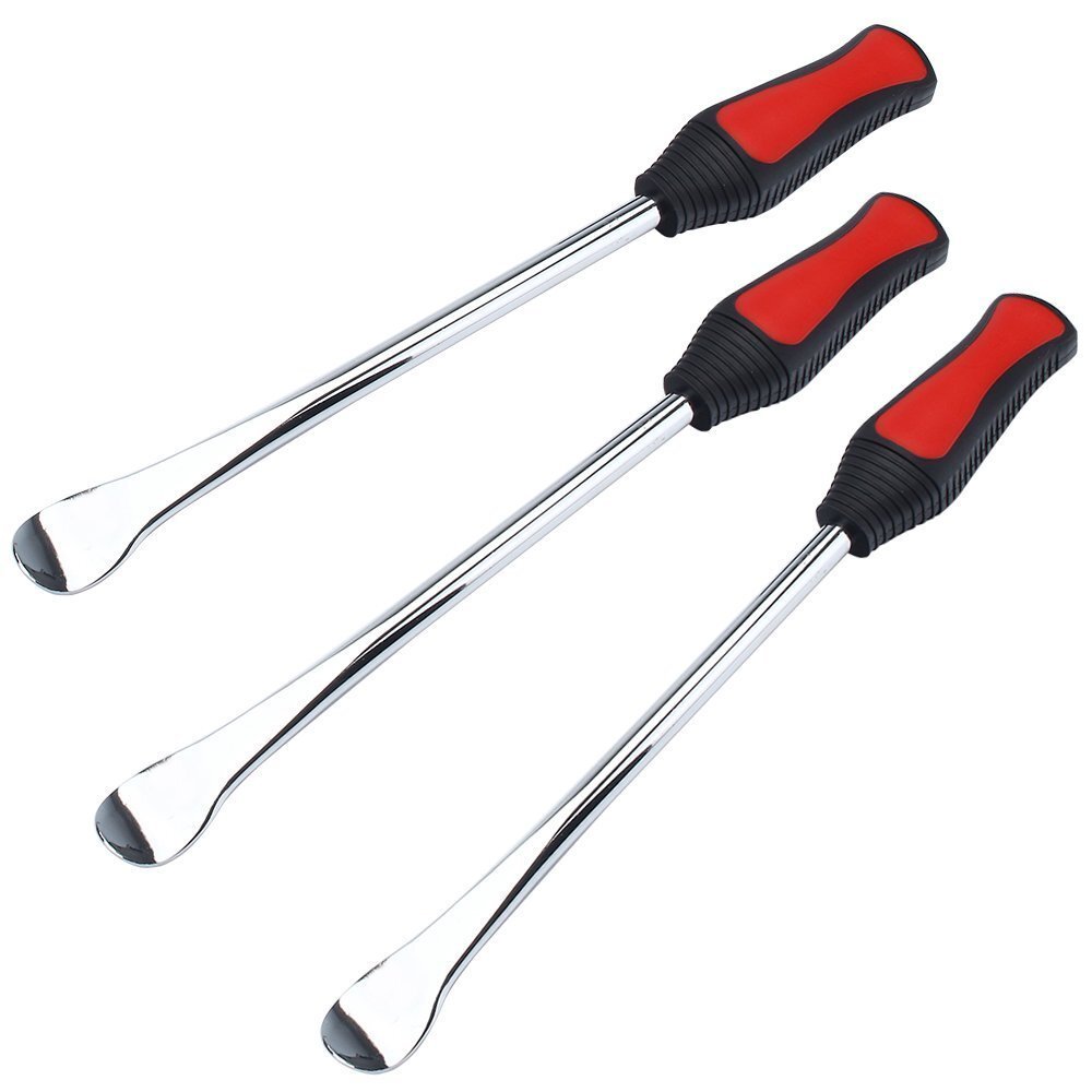 3 Pack Heavy Duty Iron Tire Levers Spoons Tire Changing Spoon for Car Bike