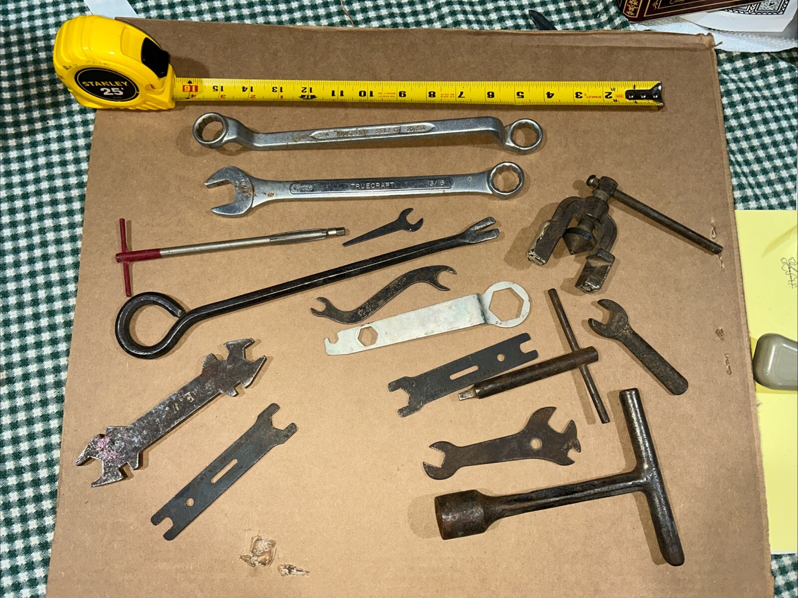 15 piece miscellaneous wrenches and other tools